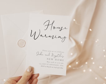 House Warming Party Invite  | Housewarming Dinner Invitation | Minimal Digital Download | New House Celebration Invite | Housewarming Invite