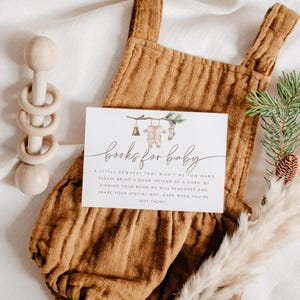 Bücher fürs Baby Karte Merry Little Baby Shower | Buch mitbringen Winter-Babyparty | Neutrale Babyparty | Wunschbuch für Baby 25
