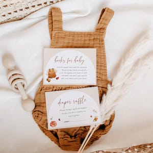 Libri per innamorarsi per biglietti della lotteria per neonati e pannolini / Biglietti della lotteria per pannolini per baby shower autunnali / Modelli per baby shower autunnali f4
