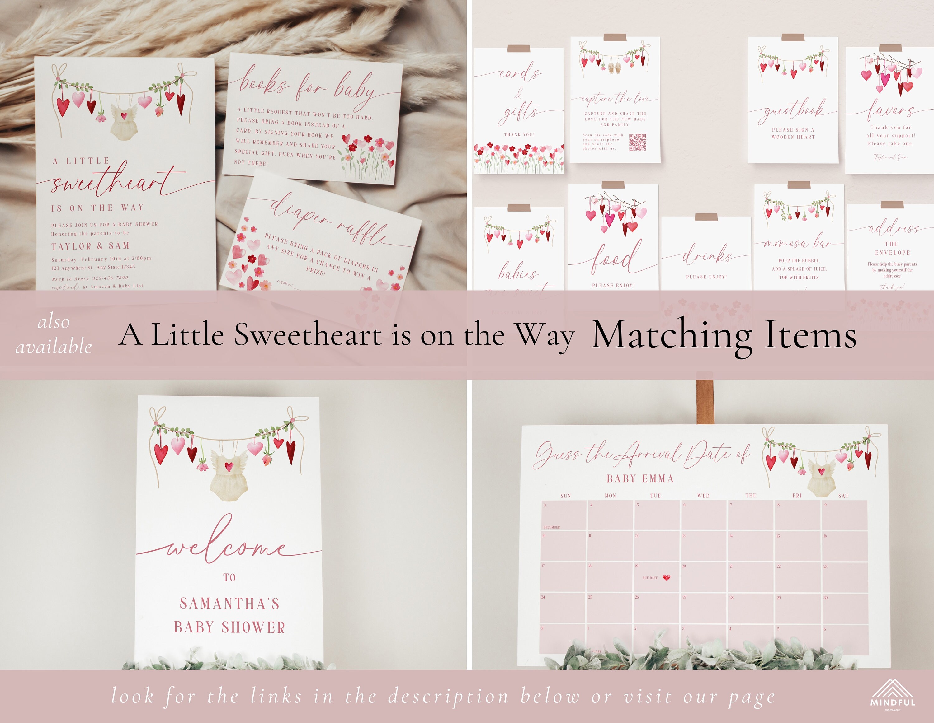 Guess the Arrival Date Calendar Little Sweetheart Baby Shower Etsy Canada