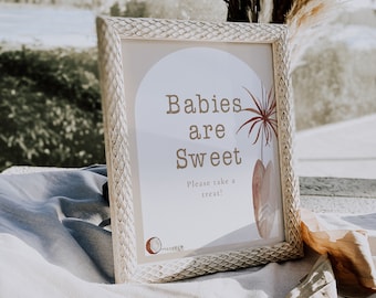 Babies are Sweet Party Favor Sign | Baby on Board Baby Shower Sign | Instant Download