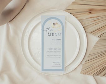 Menu Card Little Piece of Heaven Baby Shower | Editable Menu Template | Printable Baby Shower Menu | Custom Food Card for Celebrations