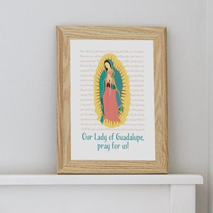 Our Lady of Guadalupe Print: Minimalist Catholic Art (Digital Download)