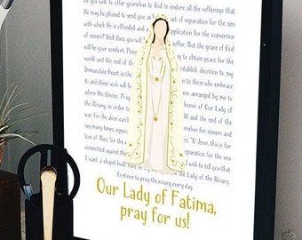 Mary's Message from Fatima | Digital Download | 8x10 inches, 5x7 inches