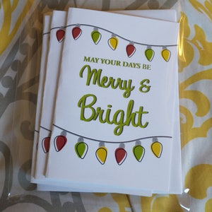 Christmas Note Cards 3.5 x 5.25 Christmas Lights