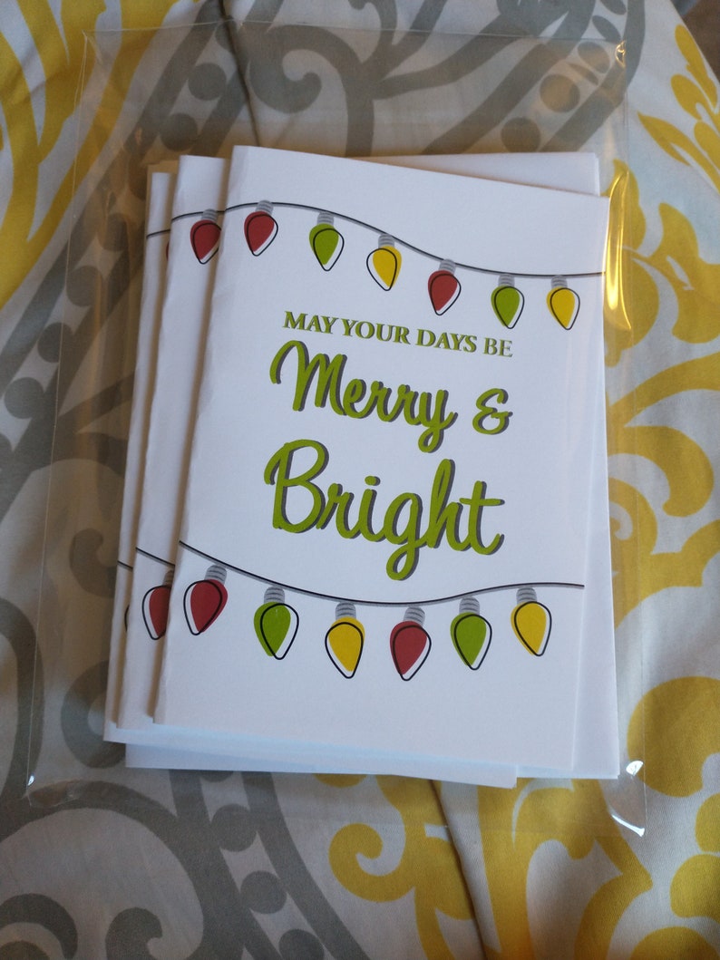 Christmas Note Cards 3.5 x 5.25 Christmas Lights