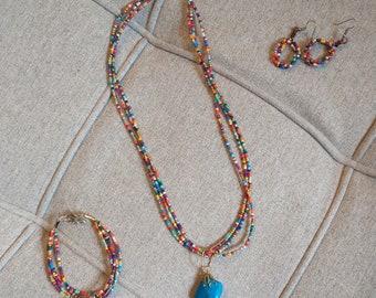 Jewelry Combo/Gift-Set | Bracelet, Earrings, Necklace | Handmade Jewelry