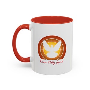Holy Spirit Accent Coffee Mug 11oz | Color Options | Catholic Gift for Confirmation | Charismatic Catholic Cup | Inspirational Religious Mug