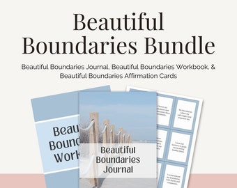 Beautiful Boundaries Bundle, Setting Boundaries, Therapy Tools, Boundaries Worksheet, Personal Space, Mental Health Resources
