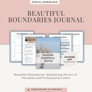 Beautiful Boundaries Journal, Boundary Setting, Healthy Boundaries, Self-Help Therapy, Setting Boundaries, Therapy Tools