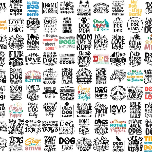 200+ Hunde-Svg-Bundle, Hund geschnittene Dateien, Hund Mama SVG, Hund Liebhaber, Hund Zitat, Hund Spruch, Hund Design, Haustier, Haustier Hund, Hund Clipart