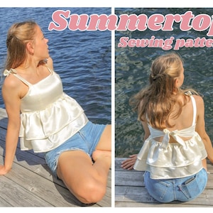 Summertop sewing pattern - PDF sewing pattern - Instant dowload - Sizes XS-XL