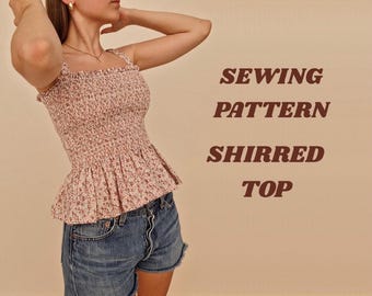 Shirred top sewing pattern