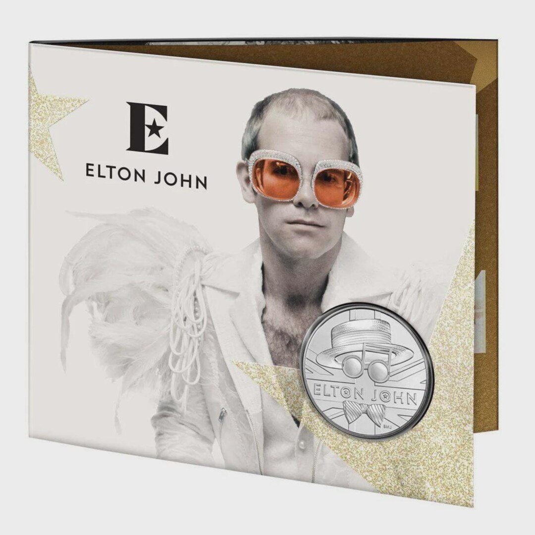 ELTON JOHN MUSIC LEGENDS UK £5 記念2020 2020 Elton John Music Legends UK 5 Pound Brilliant Uncirculated