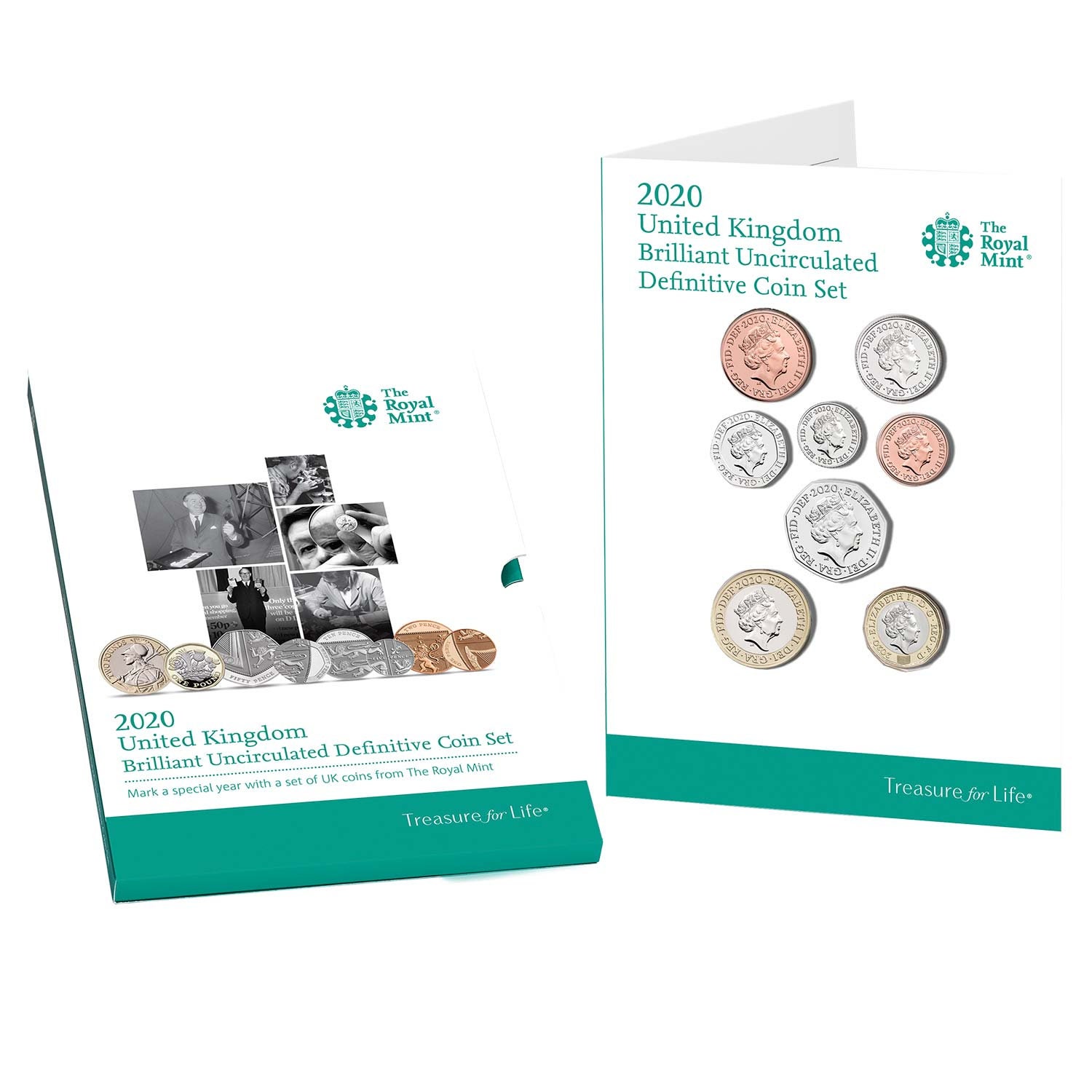 2020 United Kingdom Brilliant Uncirculated Royal Mint Münzset mit 