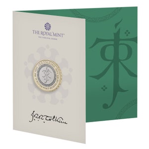 2023 JRR Tolkein Lord of the Rings UK 2 Pound Coin in Royal Mint Sealed Pack