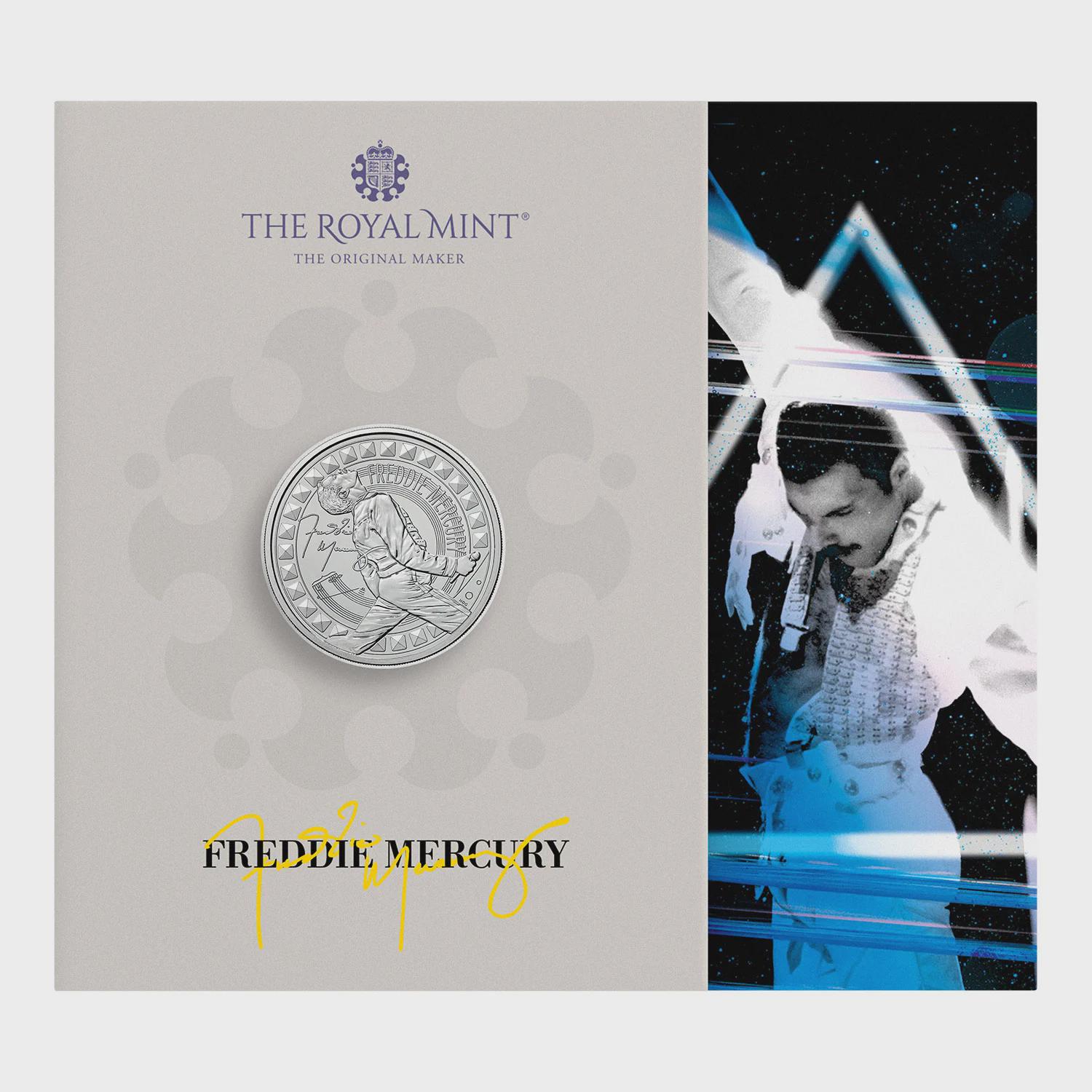 2025 Freddie Mercury Music Legends UK 5 Pound Brilliant