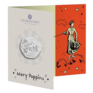 2025 Mary Poppins - P. L Travers UK: munt van 50 pence in Royal Mint verzegelde verpakking