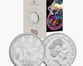 2022 Rolling Stones Music Legends UK 5 Pound Brilliant Uncirculated Coin in Royal Mint Sealed Pack