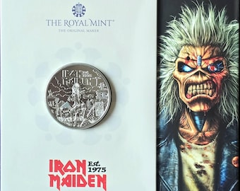 2025 Iron Maiden Music Legends 5 pond briljante niet-gecirculeerde munt in verzegelde verpakking: Royal Mint