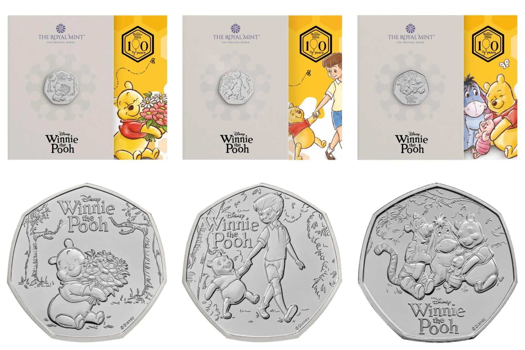 Winnie the Pooh 50p Coins - Etsy