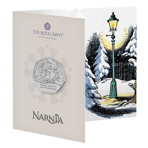 2023 Narnia Lion Witch Wardrobe UK 50 Pence 50p Brilliant