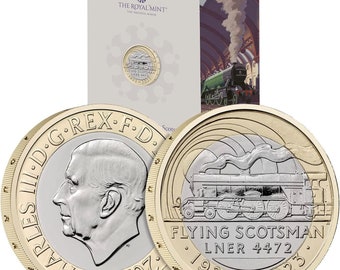 2023 Flying Scotsman UK 2 Pound Coin in Royal Mint Sealed Pack