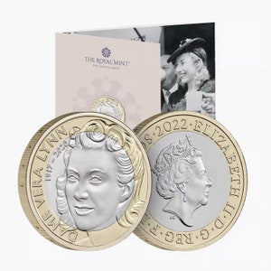 2022 Dame Vera Lynn 2 Pound Brilliant Uncirculated Coin in Royal Mint Pack