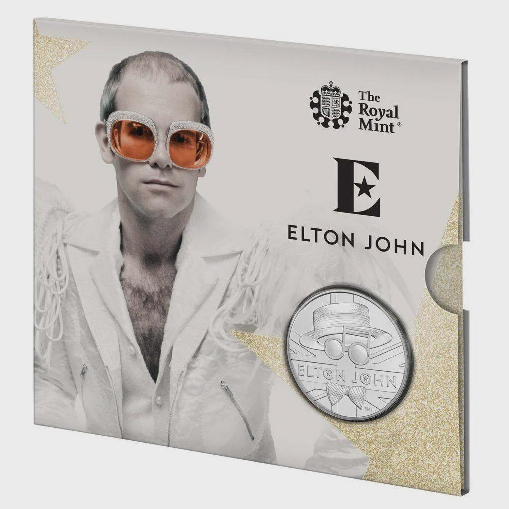 ELTON JOHN MUSIC LEGENDS UK £5 記念2020 2020 Elton John Music Legends UK 5 Pound Brilliant Uncirculated
