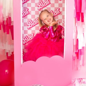 Customized Name Backdrop Poster for Doll Box Prop or Photobooth