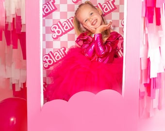 Customized Name Backdrop Poster for Doll Box Prop or Photobooth