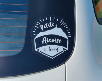 Sticker "Petit Aixois à bord" / "Petite Aixoise à bord" / "Petit Marseillais à bord" / "Petite Marseillaise à bord" Autocollant pour Voiture