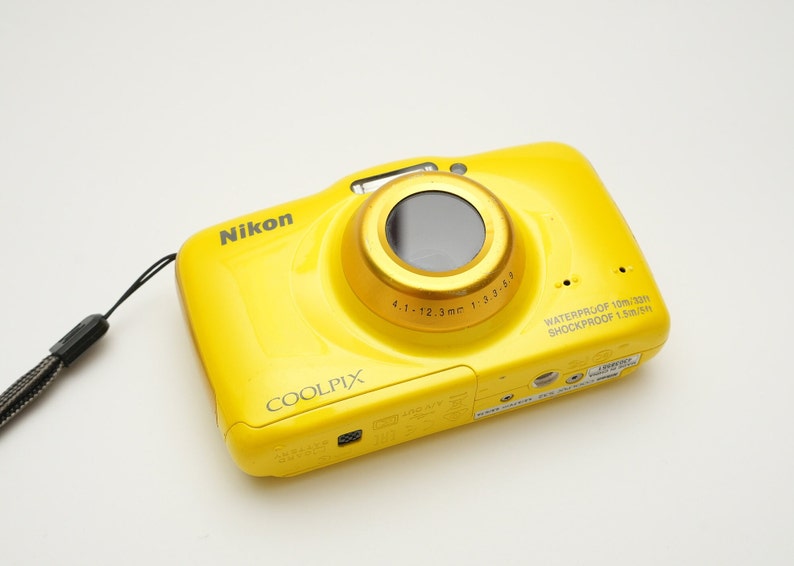 Yellow Nikon Coolpix S32 Underwater Digital Y2K Camera Vintage Digicam