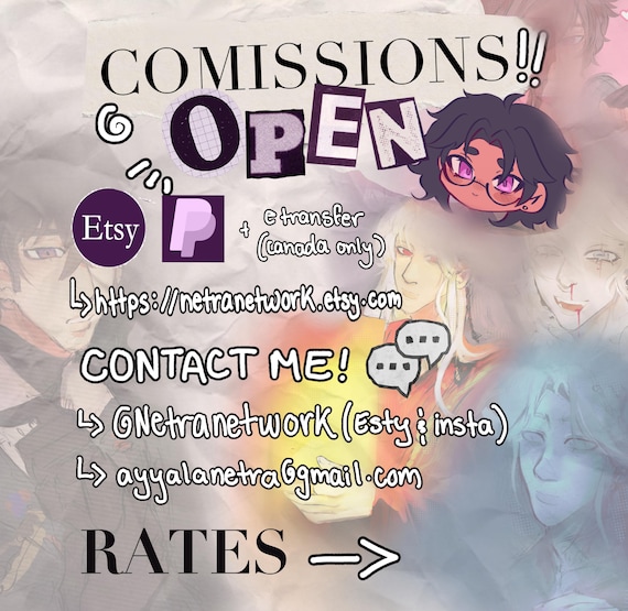 Stylized Art Commission: Anime, Cartoon, OCs and More!! (Digital File)
