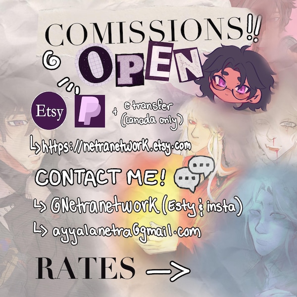 Stylized Art Commission: Anime, Cartoon, OCs and More!! (Digital File)