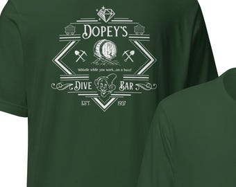 Dopey's Dive Bar T-Shirt: Unisex Seven Dwarfs Tee