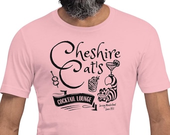 Cheshire Cat's Cocktail Lounge, Unisex t-shirt, Cheshire Cat Shirt, Alice in Wonderland, Epcot Drinking Around the World
