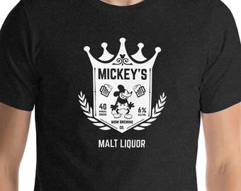 Mickey's Malt Liquor, Unisex t-shirt, Mickey Shirt, Drinking Around the World, Bar Tee
