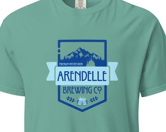 Arendelle Brewing Company, Unisex garment-dyed heavyweight t-shirt, Epcot Drinking Around the World, Frozen Big and Tall Shirt