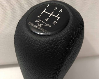 Mustang Gear Shift Knob Fits For Ford Mustang 1979-2004 MT Genuine leather 5 Speed