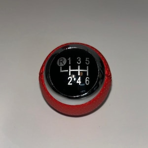 Versnellingspookknop geschikt voor Corolla, Yaris, Auris, Rav4 (2007-2013) met handgeschakelde 6-versnellingsbak, rood