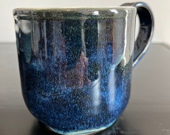 Hand-thrown pottery mug