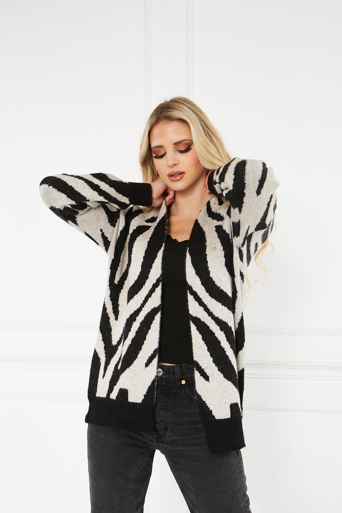 Zebra Cardigan - Etsy