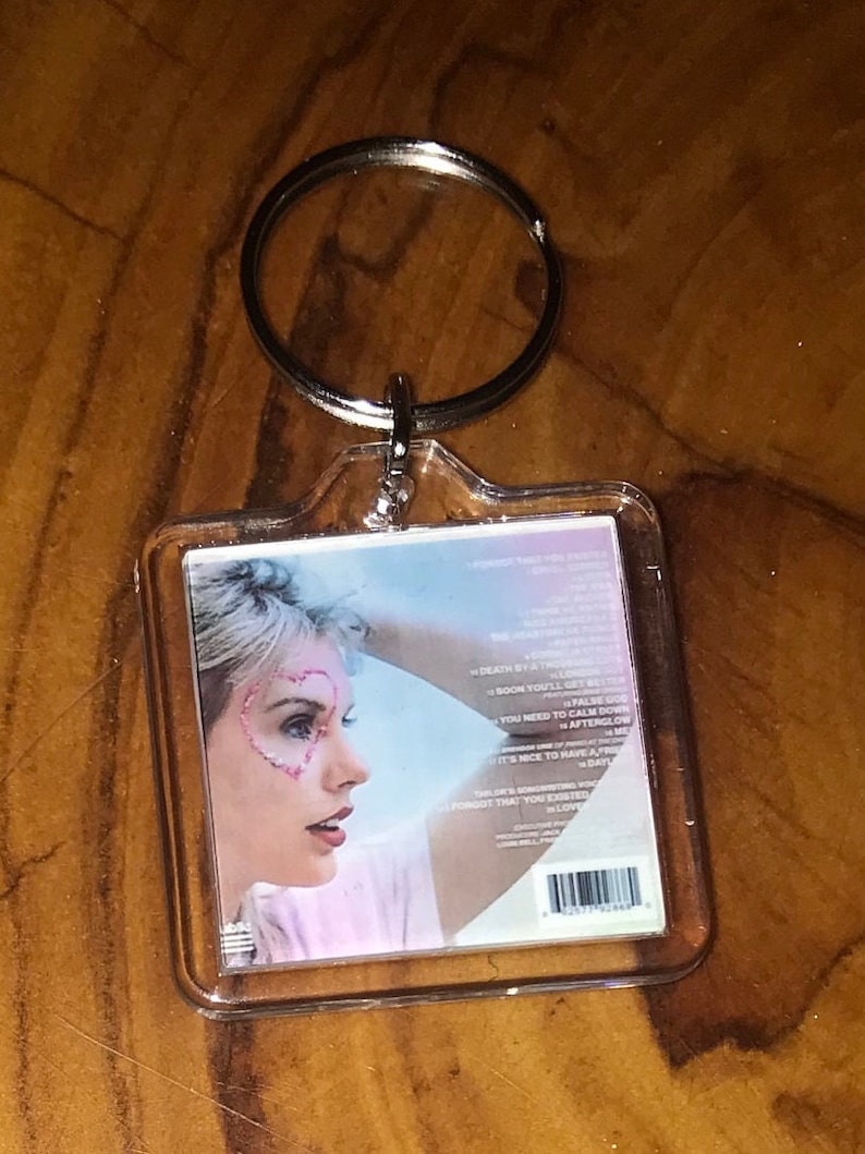 Taylor Swift Lover CD Album Cover Keychain Etsy