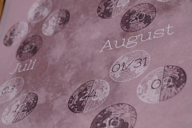 Lunar Calendar 2023 A2 Moon Phases Astrology Wall Calendar | Etsy UK