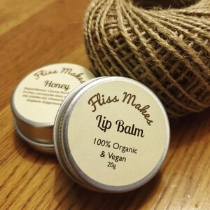 Hand-Made Vegan Lip Balm 20g - Natural Ingredients, Plastic Free