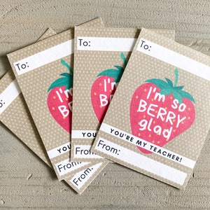 PRINTABLE Teacher Appreciation Strawberry Tag, Teacher Appreciation Week, Strawberry Teacher Gift Tag, Teacher Gift Tag