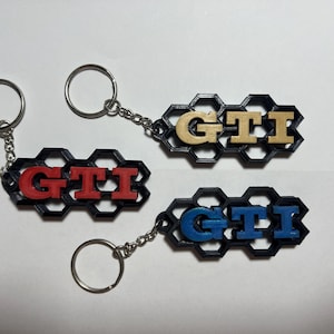 3D Printed Volkswagen GTI MK5 style Or MK3 Keychain with Metal Chain