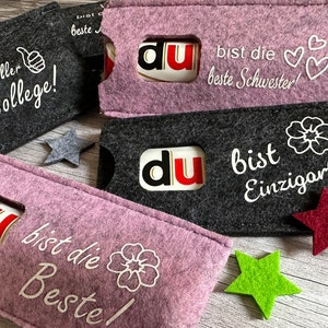 Gift packaging felt - chocolate bar message - small thank you - employee gift - you are the best - motivational attention