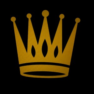 Bügelbild Krone| Applikation Krone I | Glitzer oder Matt - Geburtstags T-Shirt | Zum Aufbügeln | Glitzerkrone - Fasching - Karneval